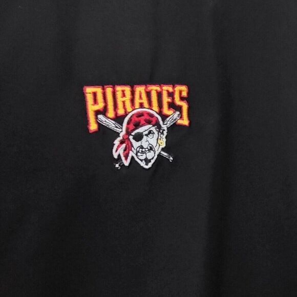 Antigua Pirates Lightweight Zip Jacket Wind Resistant Microfiber Black Men's XL - Picture 4 of 8